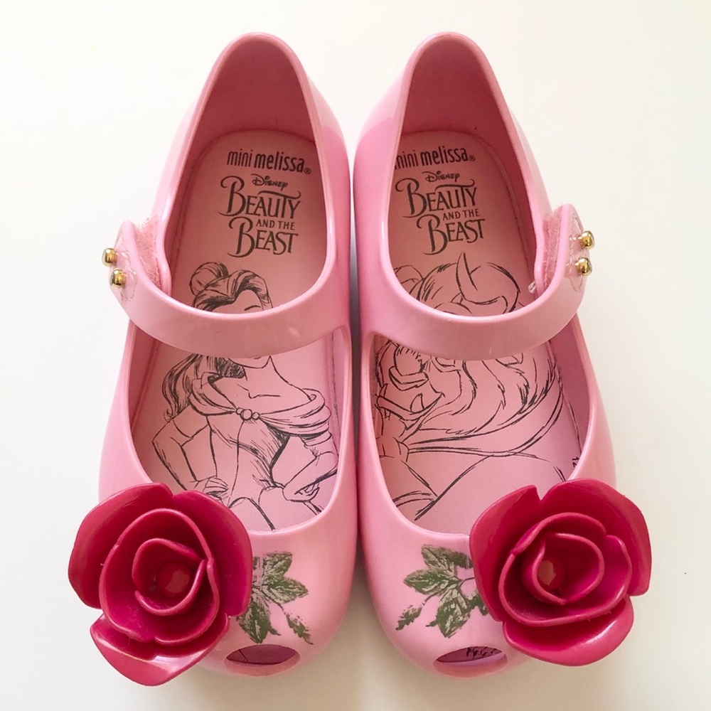 Mini Melissa Beauty & the Beast Jelly Shoes Size 7